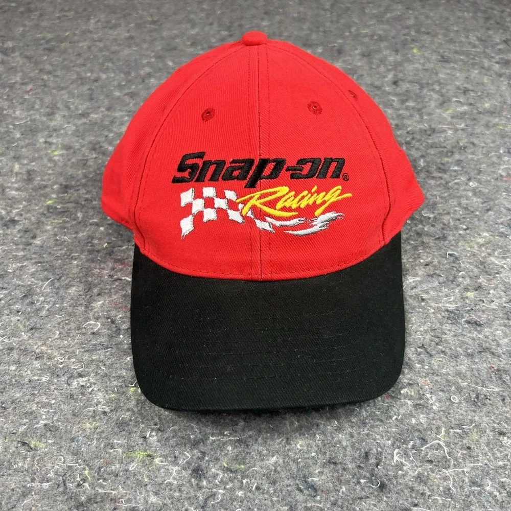 Snap-On Racing Adjustable Hat Cap Red Black Baseball Motorsports Used